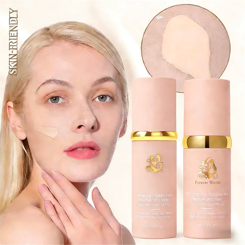 4-in-1 Color Changing Foundation SPF 50 Liquid Matte Makeup Base - Hydrating & Long Lasting