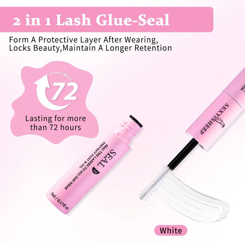 Lash Bond and Seal Kit - 10ml Lash Extension Glue & Sealant with Remover