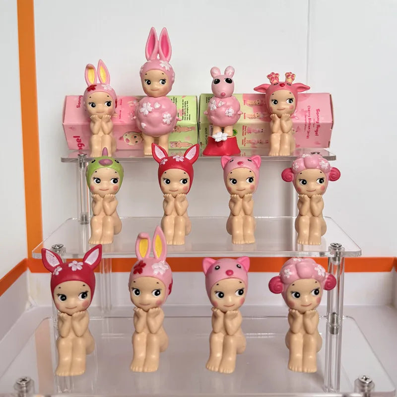 Cute Angel Blind Box Toy - Cherry Blossom Sitting Anime Figurines - Gift Set