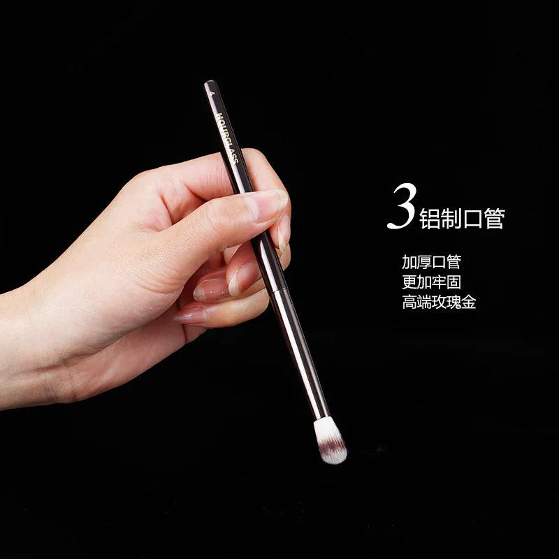 Professional Makeup Brush Set with Metal Handle - Eye Shadow & Highlighter Tools