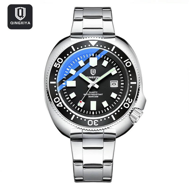 Men's Quartz Wristwatch Waterproof Luminous Business Sport Watch - Stainless Steel