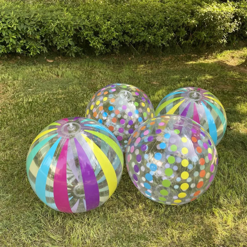 Colorful 15.35-Inch Inflatable Beach Ball - 2 Pack for Pool & Beach Games