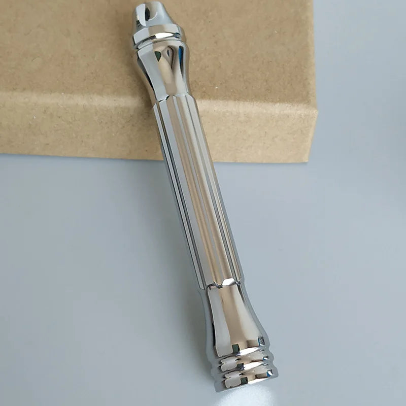Stainless Steel Safety Razor Handle Roman Column Design - Universal Fit