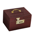 Vintage Wooden Coin Bank with Lock & Security Code - Treasure Money Box for Kids & Adults