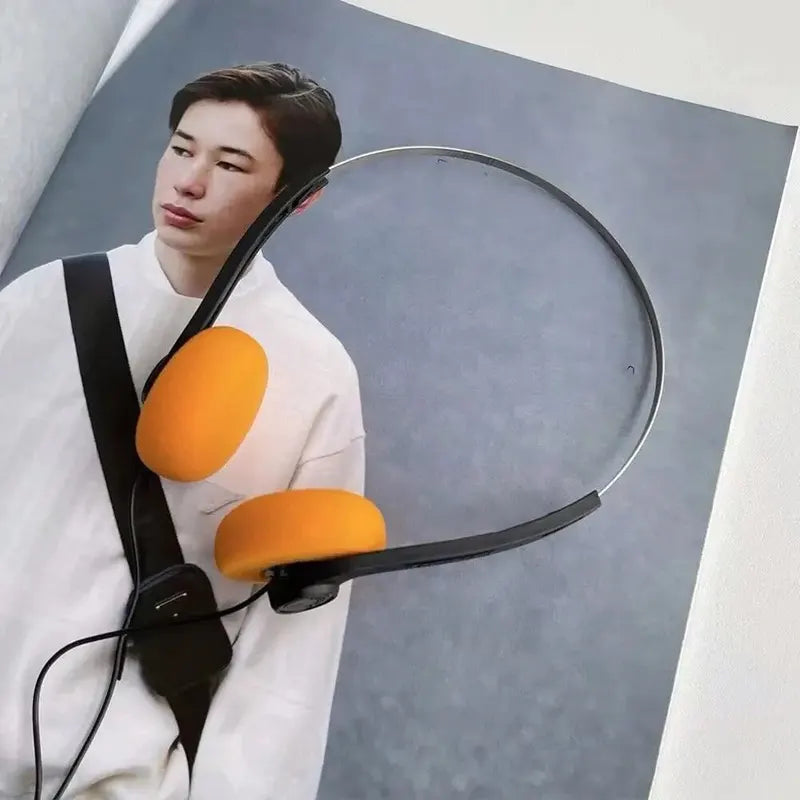 3.5mm Wired Retro On-Ear Headphones Classic Walkman Style Portable Stereo Earphones