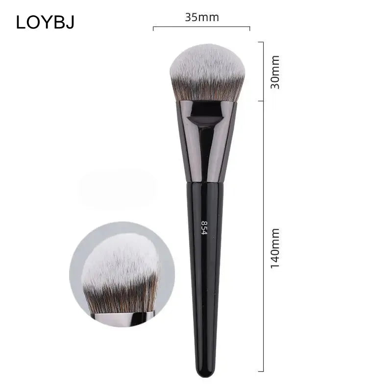 Angled Makeup Brush Set - Foundation Concealer BB Cream Face Tools, Multiple Handle Colors