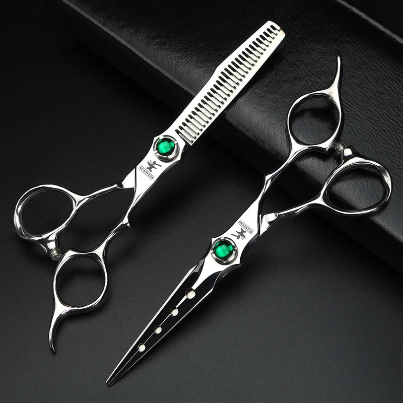 Professional Hair Scissors and Thinning Shears - 6 Inch Steel Salons & Barbershop Tools