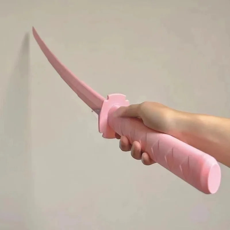 Retractable Samurai Sword Toy - 3D Printed Plastic Katana for Cosplay & Kids