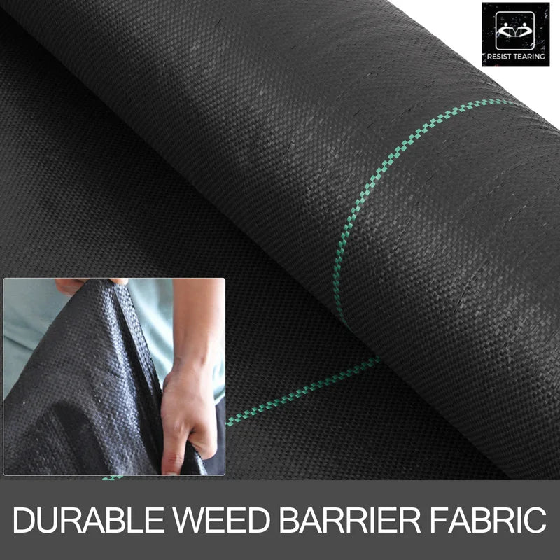 Heavy Duty Landscape Fabric 6ft x 300ft Woven Weed Barrier Ground Cover