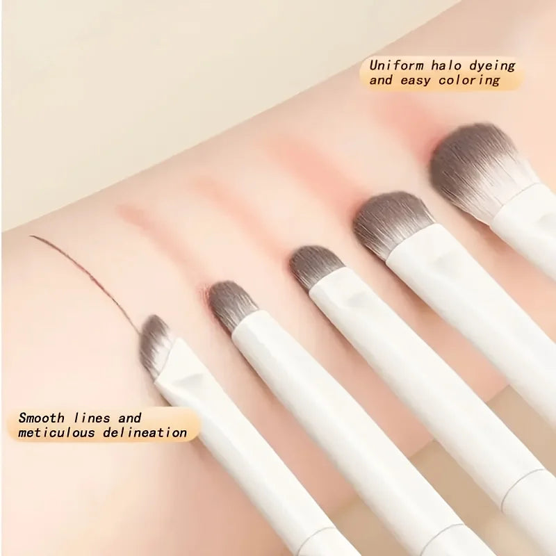 5-Piece Eye Makeup Brush Set Travel Friendly Gift for Friends & Wives