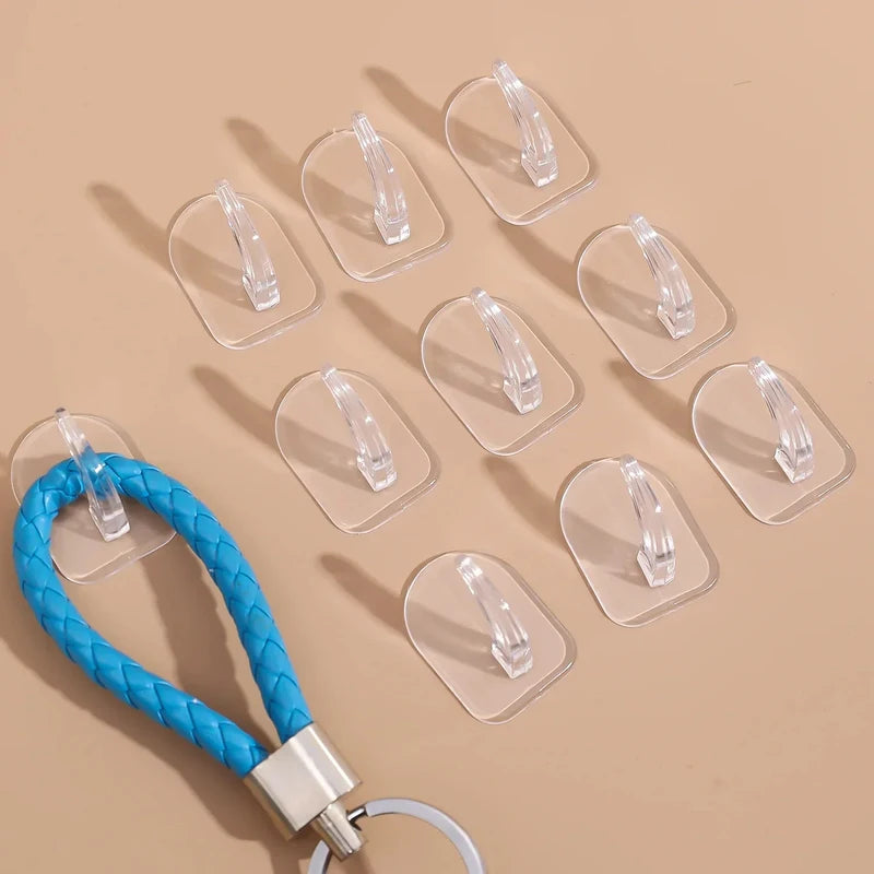 Non Marking Adhesive Mini Hook - Strong No Punching Wall Mount for Kitchen Bathroom Door Storage
