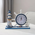 Nautical Themed Silent Table Clock - Artistic Bedside Timepiece for Living Room or Bedroom Decor