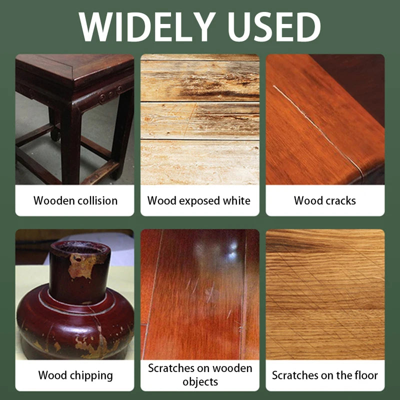Wood Repair Paste - Multi-Color Scratch and Crack Filler for Furniture, 25g