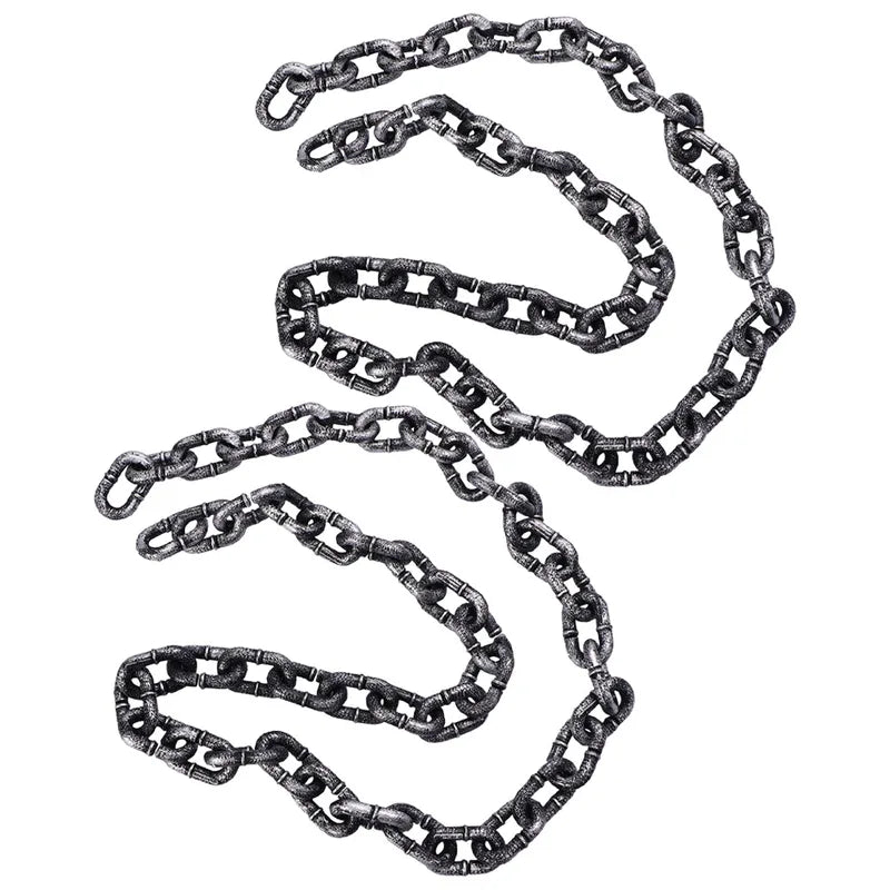 Halloween Plastic Chain Prop - 2 Pack 100CM Spooky Costume Accessory