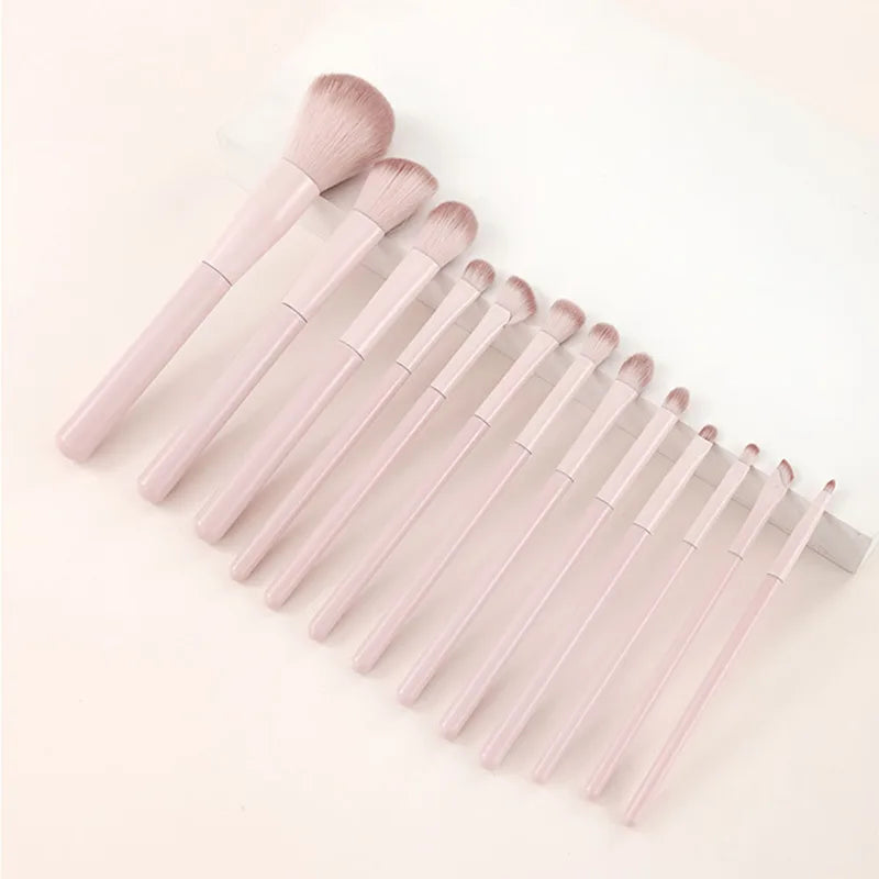 13-Piece Makeup Brush Kit with Powder, Blush, Foundation & Eye Brushes