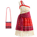 Girls Halloween One-Shoulder Princess Playsuit with Accessories Set - Cute Beach Party Dress
