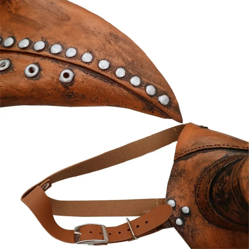 Halloween Plague Doctor Bird Mask Long Beak Cosplay Steampunk Latex Costume Prop