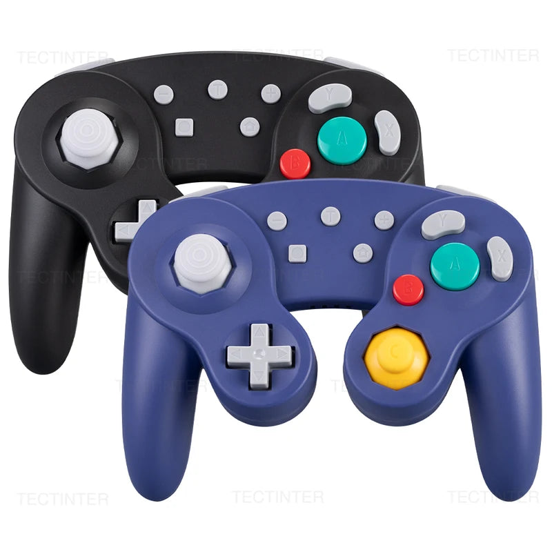 Bluetooth Gamecube Controller for Switch PC Android Steam - Black & Blue