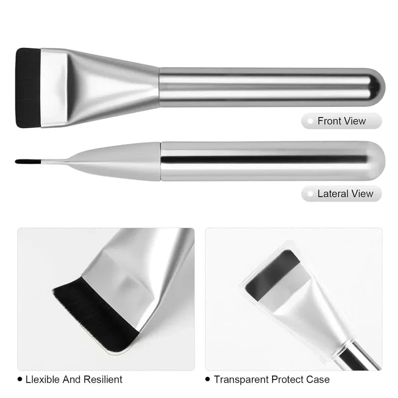 Flat Foundation Brush Set - Korean Makeup Spatula for Liquid Face Makeup