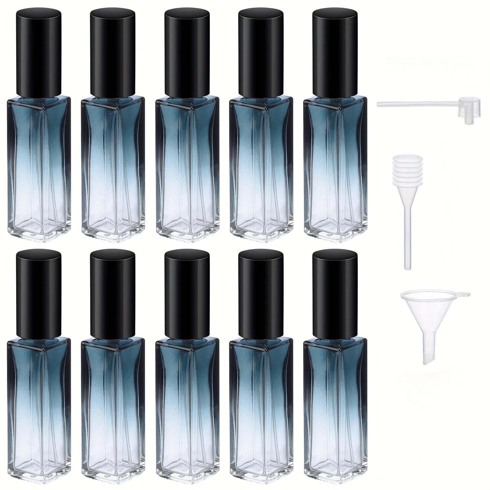 8ml Gradient Glass Perfume Atomizer Set - Leak-Proof Travel Bottles with Accessories