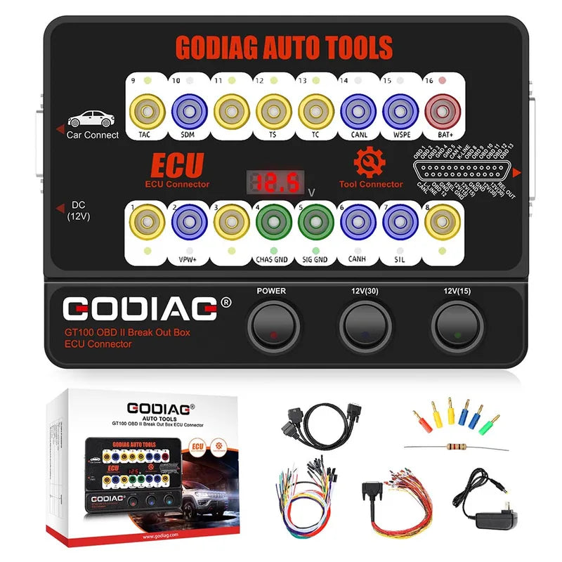 OBDII Breakout Box ECU Diagnostic Connector for Car Communication & Maintenance