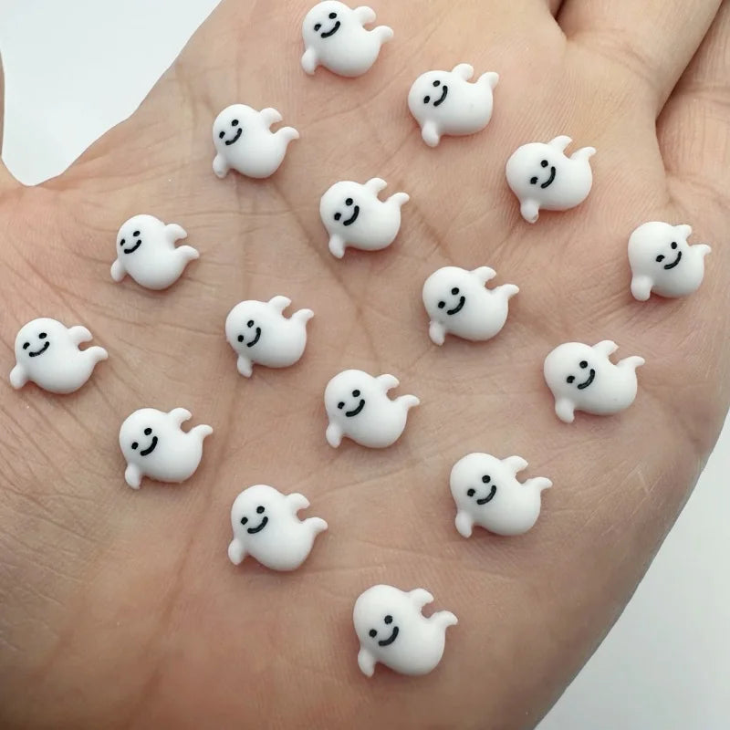 Halloween Nail Art Charms Black Bat Resin Decorations for DIY 3D Manicure