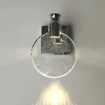 Crystal Wall Lamp LED Modern Lighting Fixture with Glass and Gold Finish