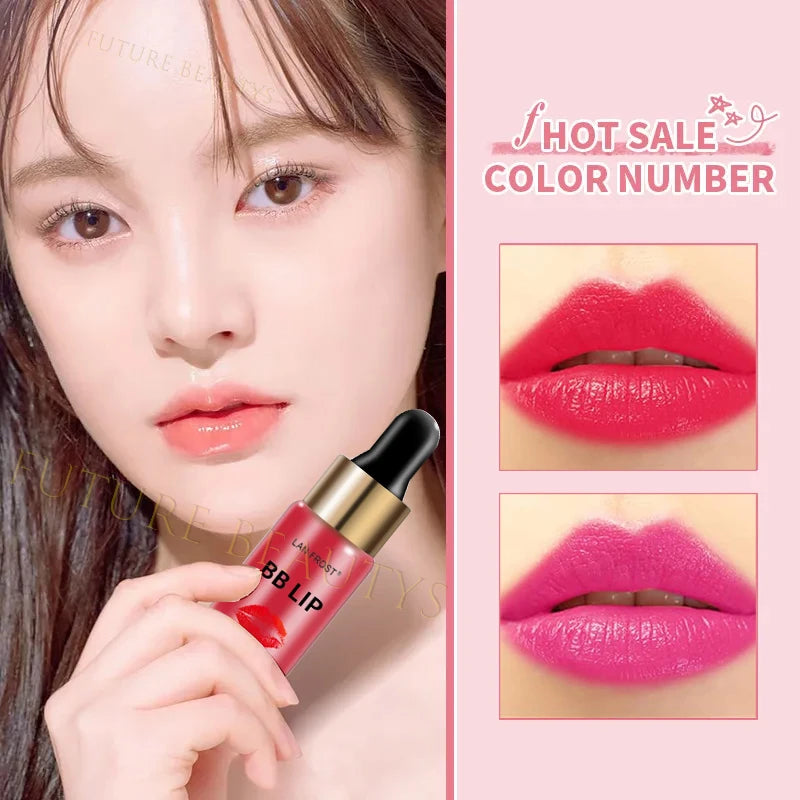 Lip Care Set with Tinted Ampoule Gloss - Semi-Permanent Hydrating Lip Color