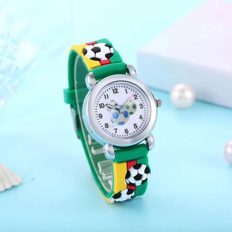 Kids Cartoon Football Watch for Children - Quartz Electronic Sports Watch