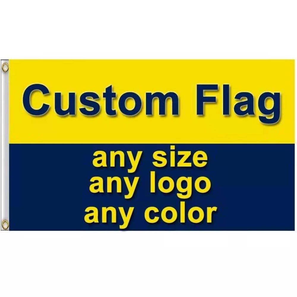 Outdoor Custom Printed Flag 60x90cm & 90x150cm with Brass Grommets & Shaft Cover
