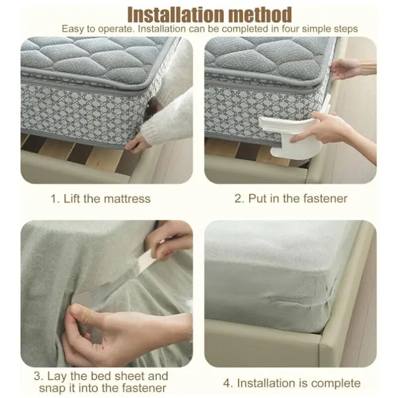 Heavy Duty Bed Sheet Corner Clips - Non-Slip Mattress Straps for All Sizes
