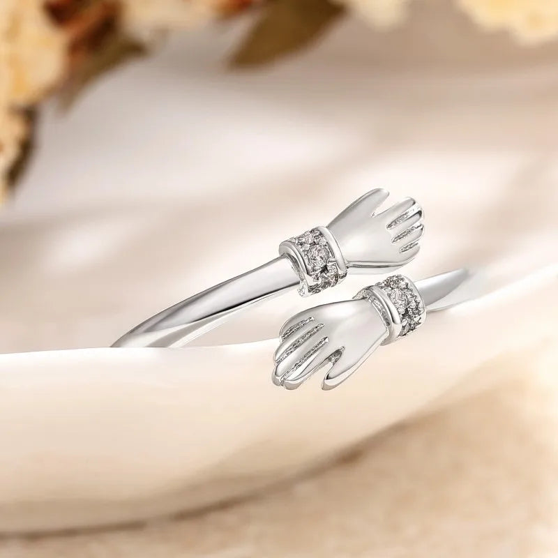 Adjustable Silver & Gold Rings for Women - Creative Jewelry Accessory