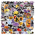 Halloween Bat Stickers Pack for Walls, Laptops & Streetwear - Purple, Red, White, Yellow