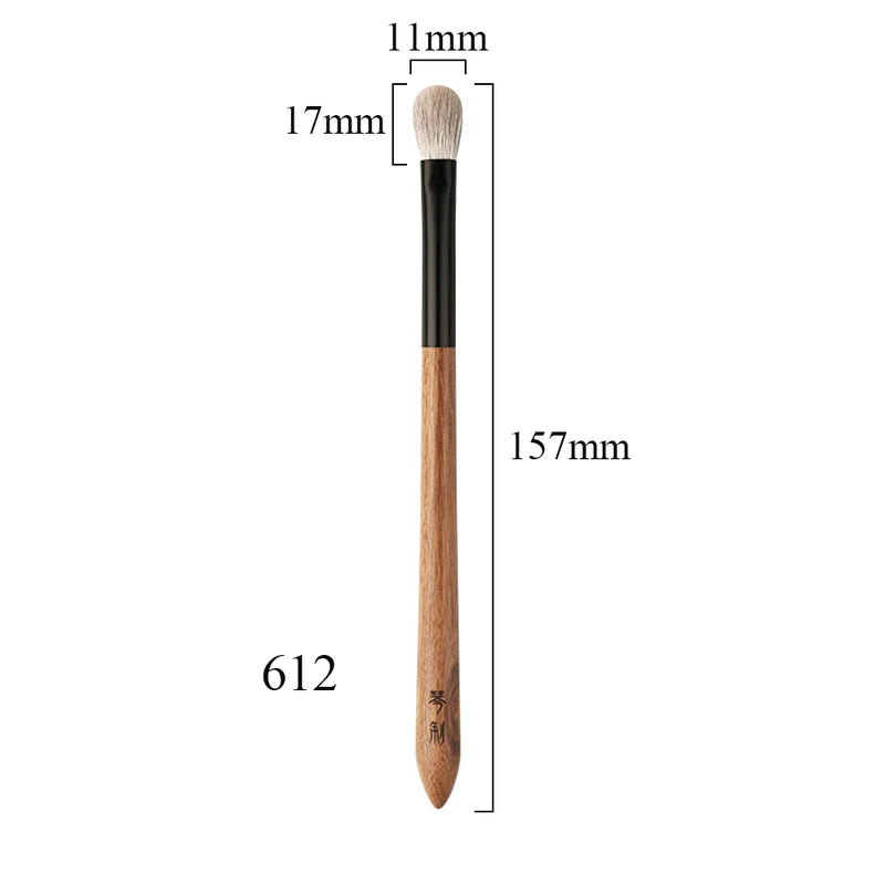 Large Eye Shadow Brush - Handmade Makeup Brush with Rosewood Handle & Natural Hair