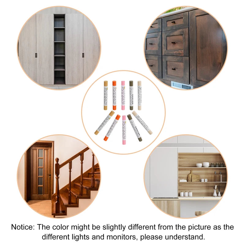 20Pcs Wood Filler Stick Kit for Furniture Repair and Scratch Cover - Multiple Colors