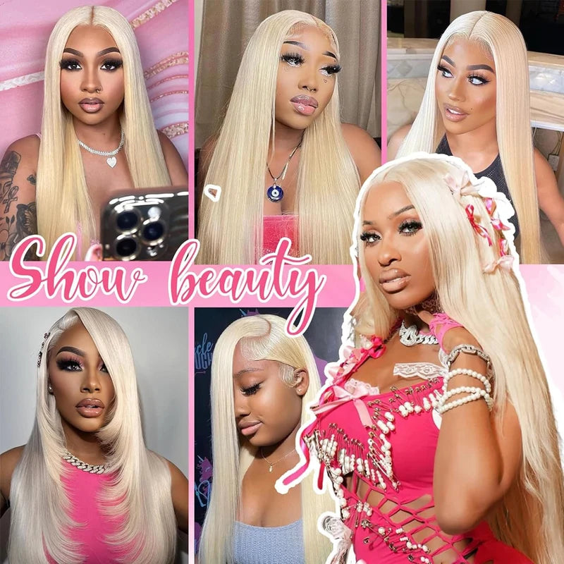 HD Lace Front Wig 13x4 13x6 360 Straight Human Hair 30-40 Inches Brazilian