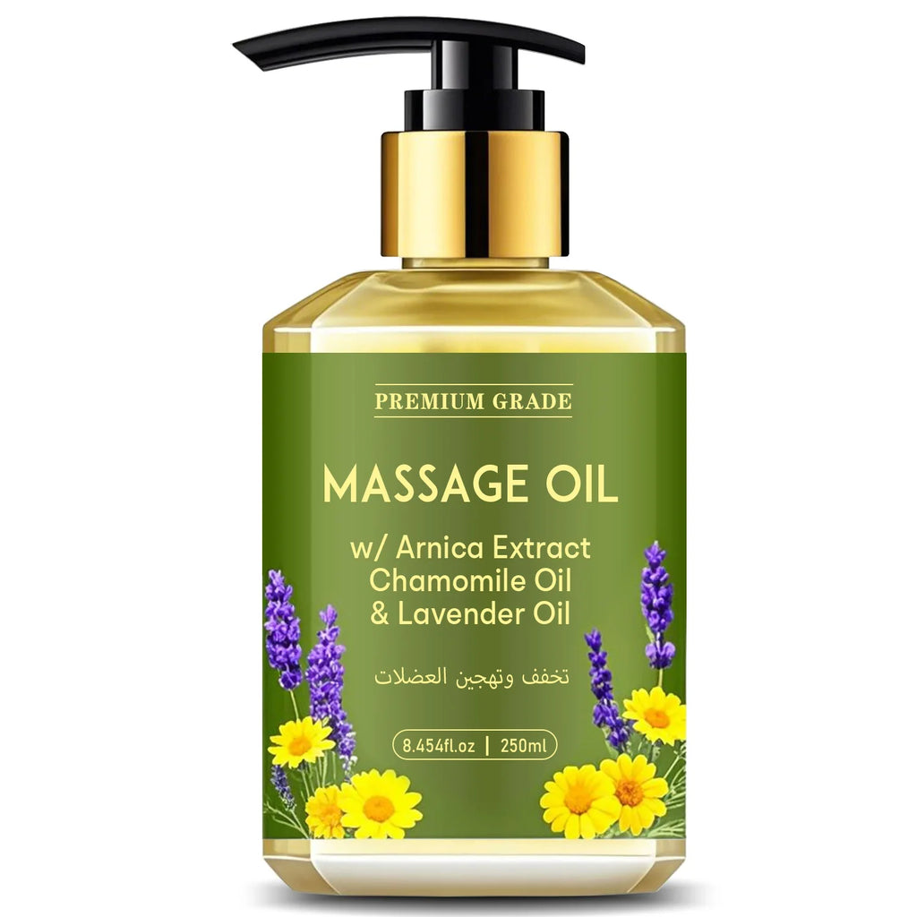 Lavender Chamomile Essential Oil Massage Oil 250ml for Relaxation & Skin Nourishment
