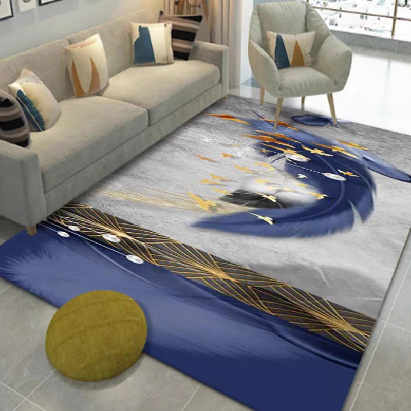 Nordic Minimalist Style Carpet for Living Room & Bedroom Non-Slip Floor Mat
