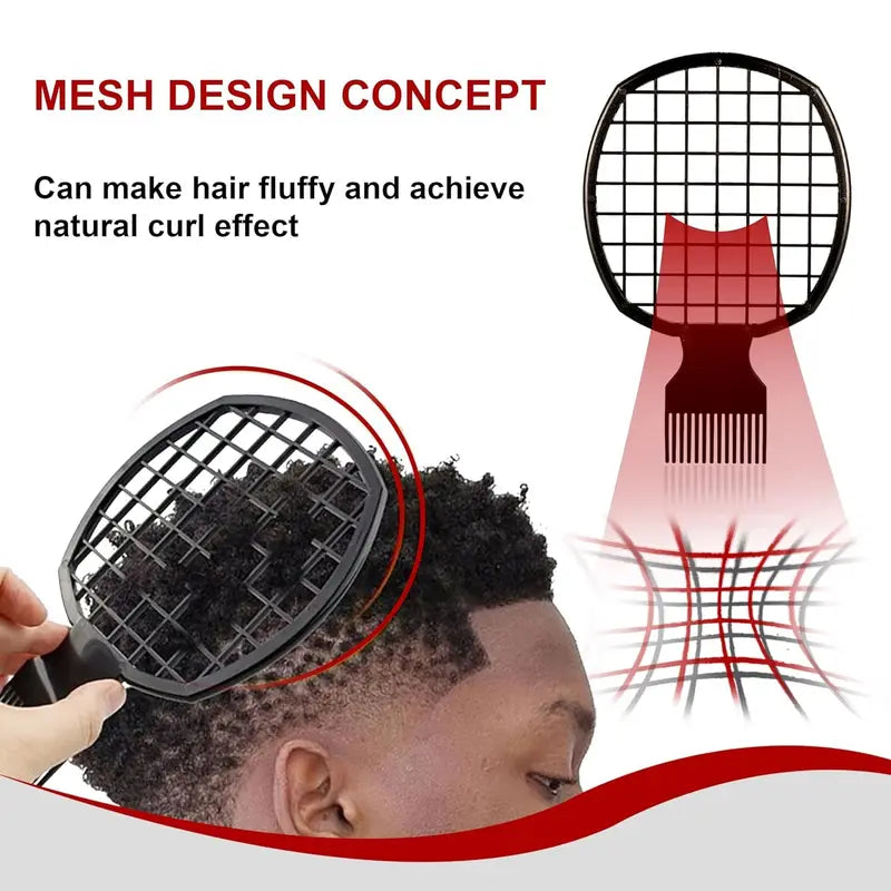 Afro Twist Hair Comb Sponge Set - Curly Hair Styling Tool for Men & Women