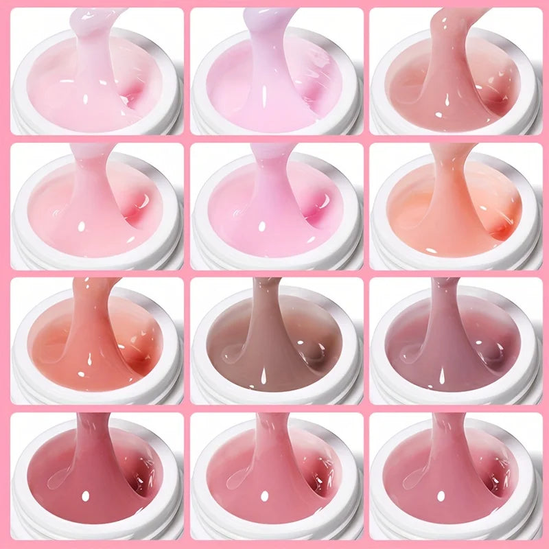 12 Colors 30ml Nail Extension Gel Polish - Long-Lasting & Formaldehyde-Free