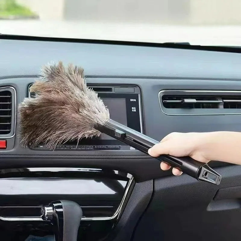 Anti-Static Ostrich Feather Duster Brush Cleaning Tool with Wooden or Plastic Handle