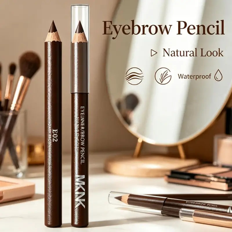 Multi-Function Waterproof Wooden Eyeliner & Eyebrow Pencil - Natural Look