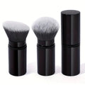 Portable Foundation Makeup Brush Set with Retractable Lid - Face Concealer Blush Tools