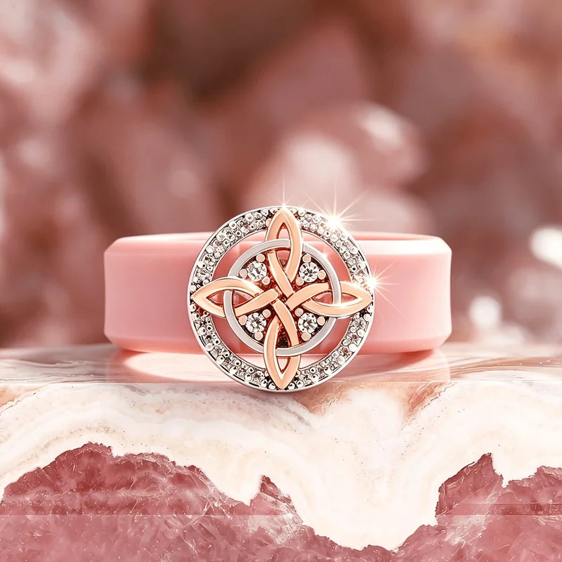 Spiritual Celtic Knot Silicone Ring for Protection & Love - Adjustable Sizes