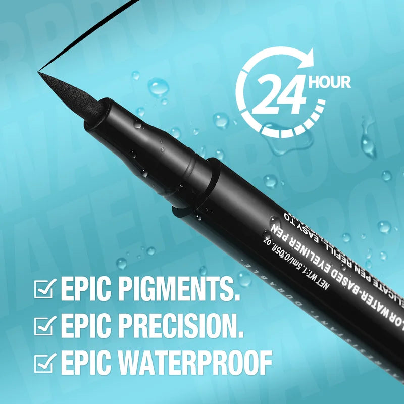 12-Color Waterproof Eyeliner Set - Long-Lasting Quick-Dry Oil-Proof Non-Smudge Makeup