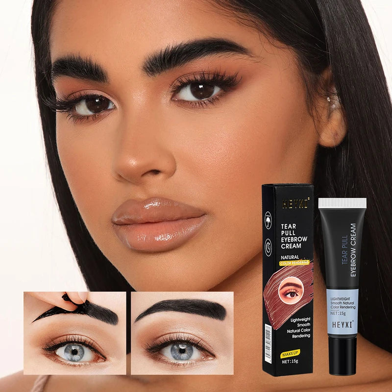 Waterproof Eyebrow Cream - Long-Lasting Color Fixing & Natural Finish, Multiple Shades