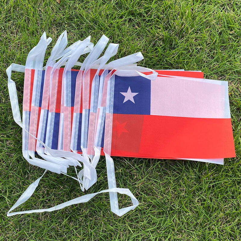 Party Flags - 20 Pcs Chile Bunting Pennants for Festivals & Events
