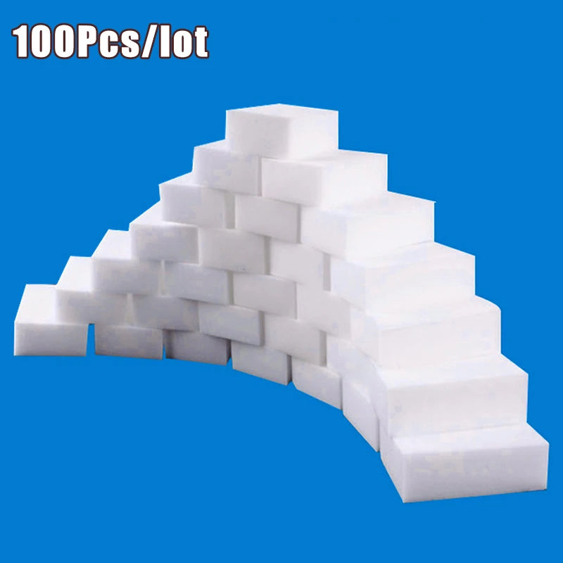 Melamine Cleaning Sponge Set 50/100 Pieces Multipurpose Erasers for Kitchen Bathroom Office