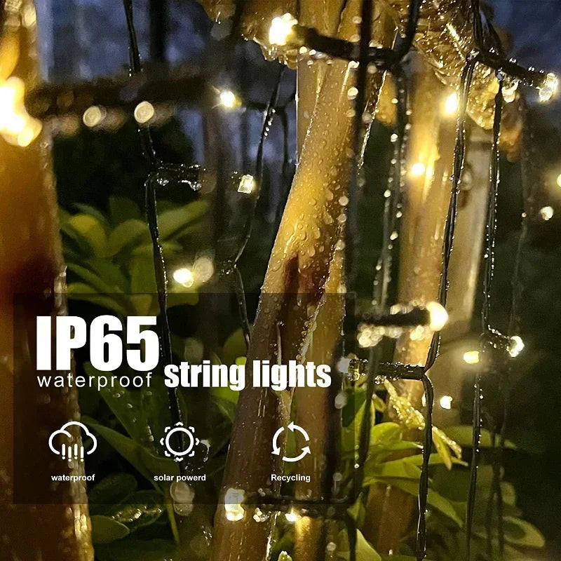 Outdoor Solar String Lights for Garden and Holiday Decoration - Waterproof LED Fairy Lights