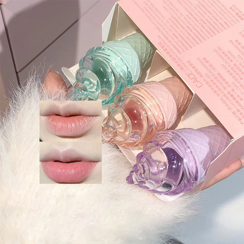 Moisturizing Lip Gloss Set - Hydrating Nourishing Lip Tint for Dry Lips, 3 Pieces